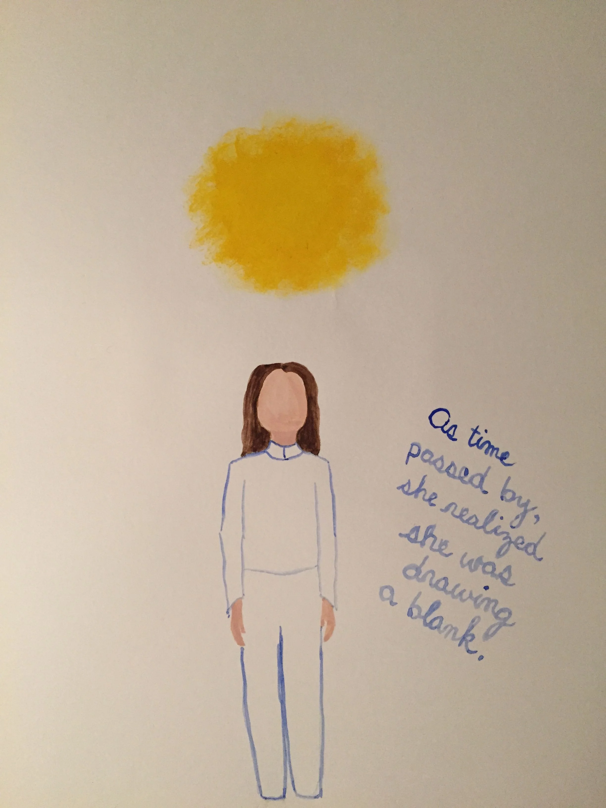 Drawing a Blank / Gouache / 8x10