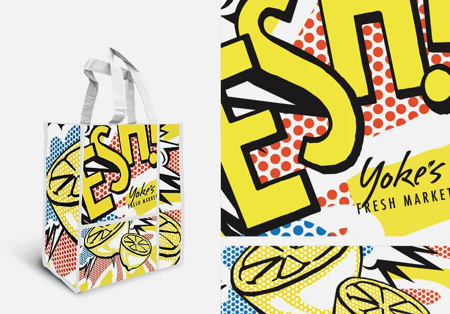 Yoke's Fresh Market tote bag design