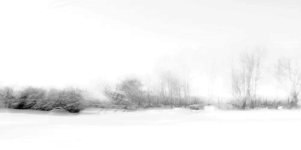 "WINTER LANDSCAPE VI" Moving Image Series 2009 archival pigment ink on paper • 40" x 20", 36" x 18", 30" x 15" ... edition of 10 in each size, limited to 40 pieces total. to see more images from this series, contact me :)