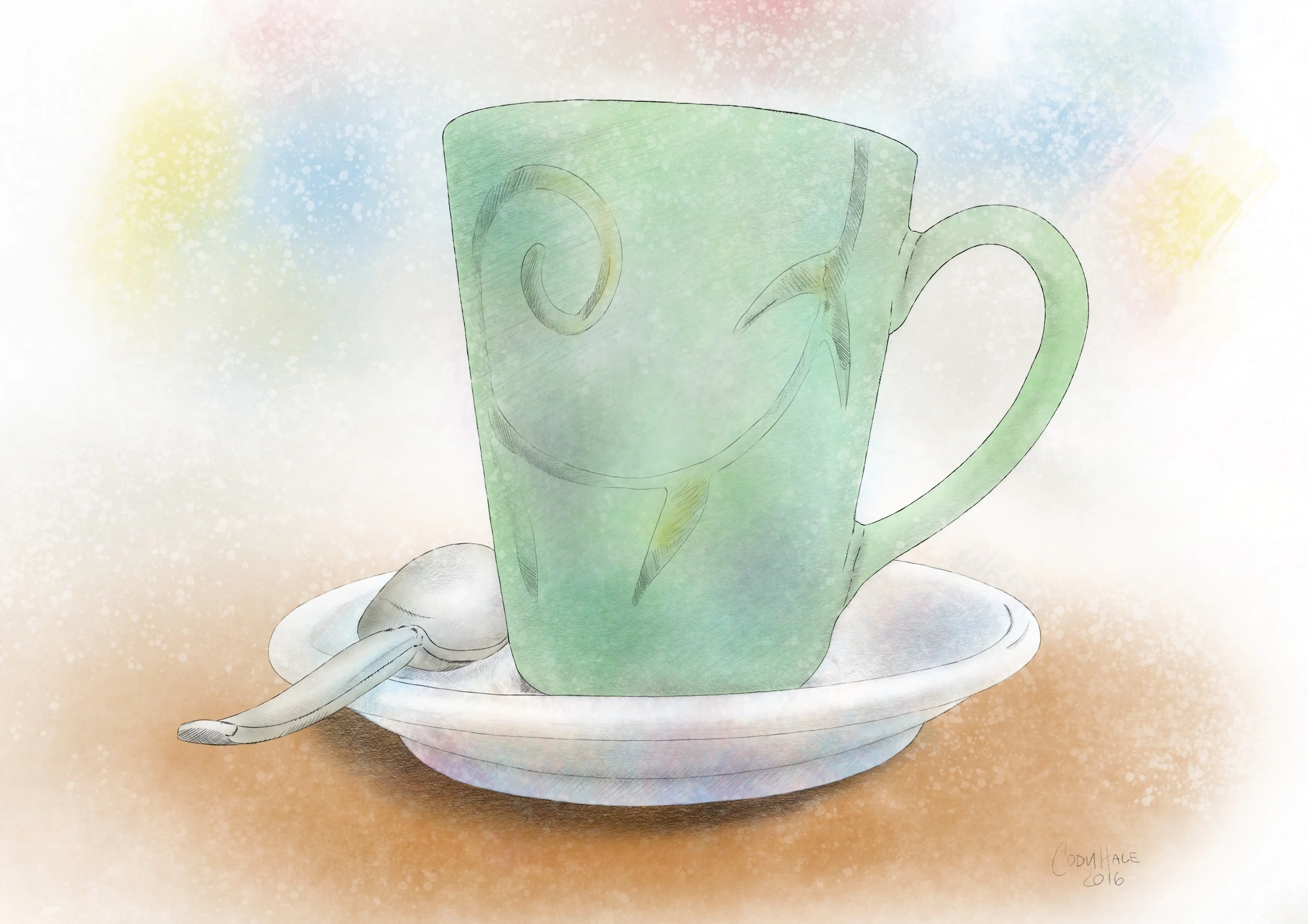 Illustration of coffe mug from Carpe Cafe