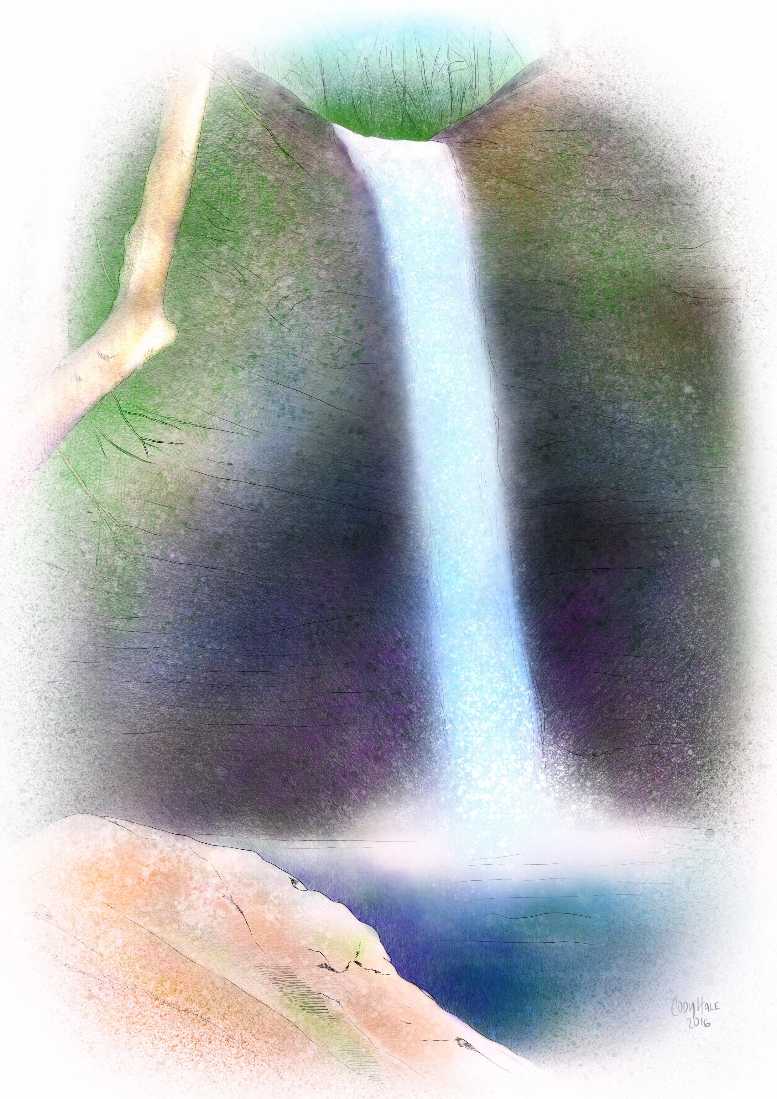 Illustration of Ozone Falls