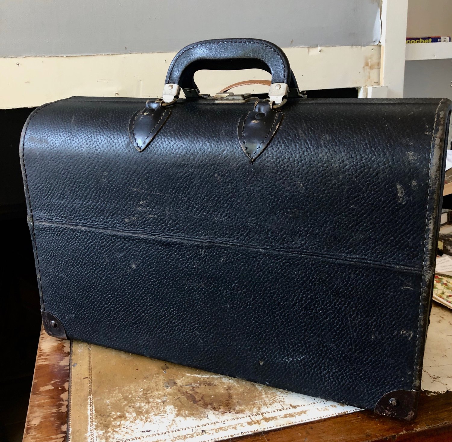 Vintage Doctor's Bag Black for Video Prop or Bar Cart — Forest & Found