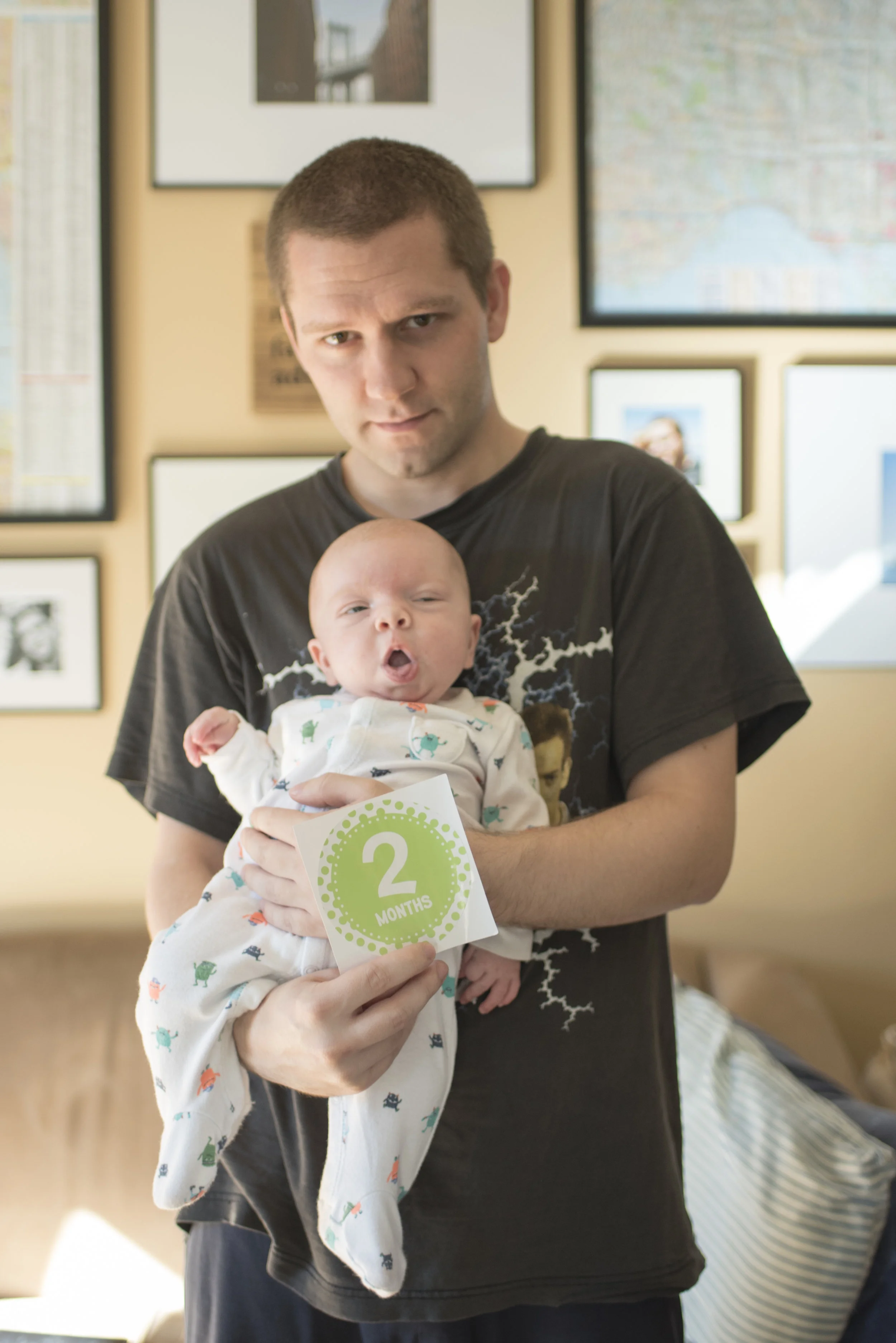 This is what happens when a photographer has a child. No matter the position, the lighting, the waiting for 2 hours...child will still end up making a silly face. Or in our case...a huge yawn in ALL photos. 