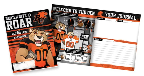 BC Lions Read, Write & ROAR! program works with schools and classrooms to promote literacy across BC.