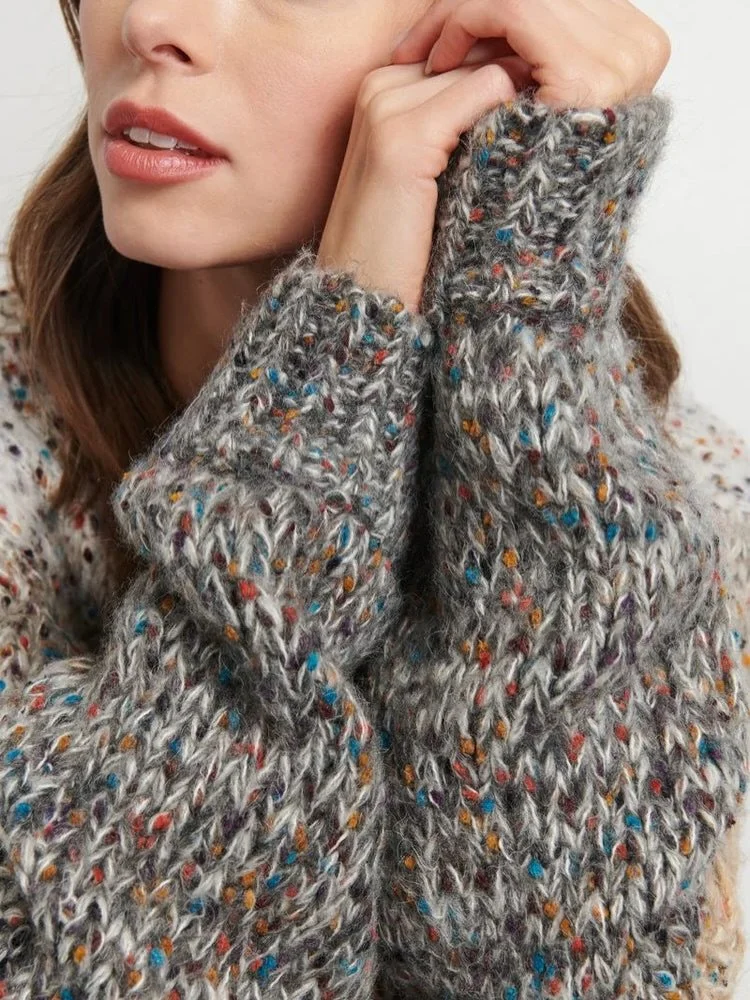 Made to be felt, not just worn. 🤍 The Lily Sweater from LINE, crafted with a multi-coloured yarn blend for dimension and warmth 🧶 

#winter #winterfashion #fashion #knitwear #sweaterweather #sweater #knit #linethelabel #showandtellfashion