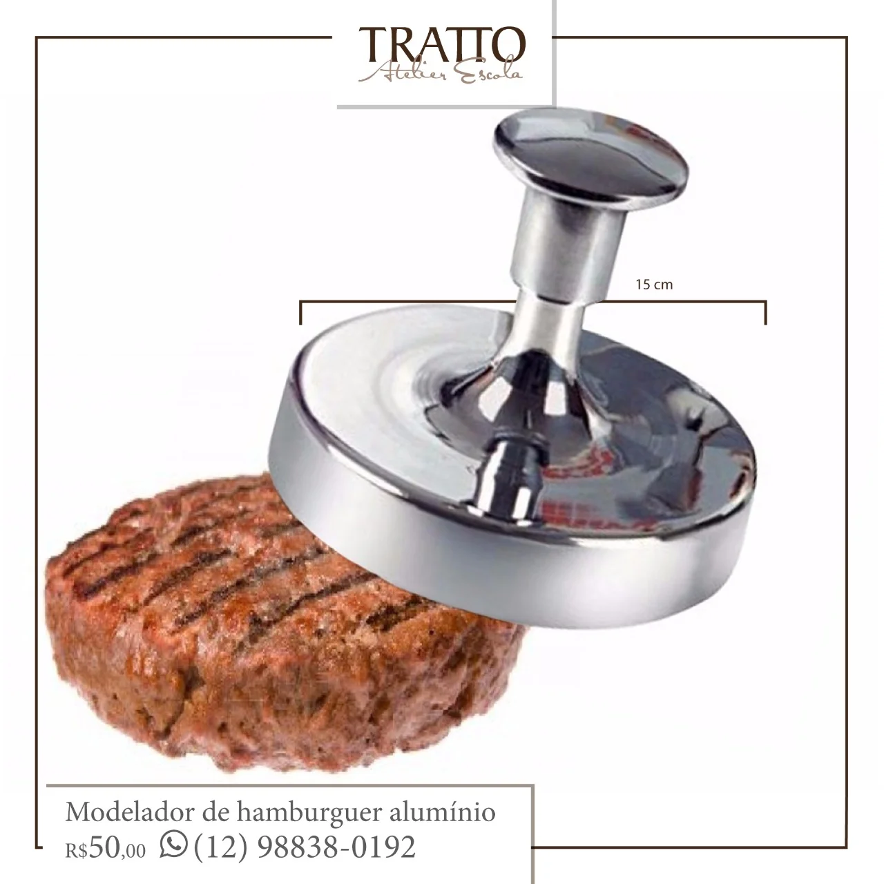 Lojinha -  Modelador de Hambúrguer de Alumínio