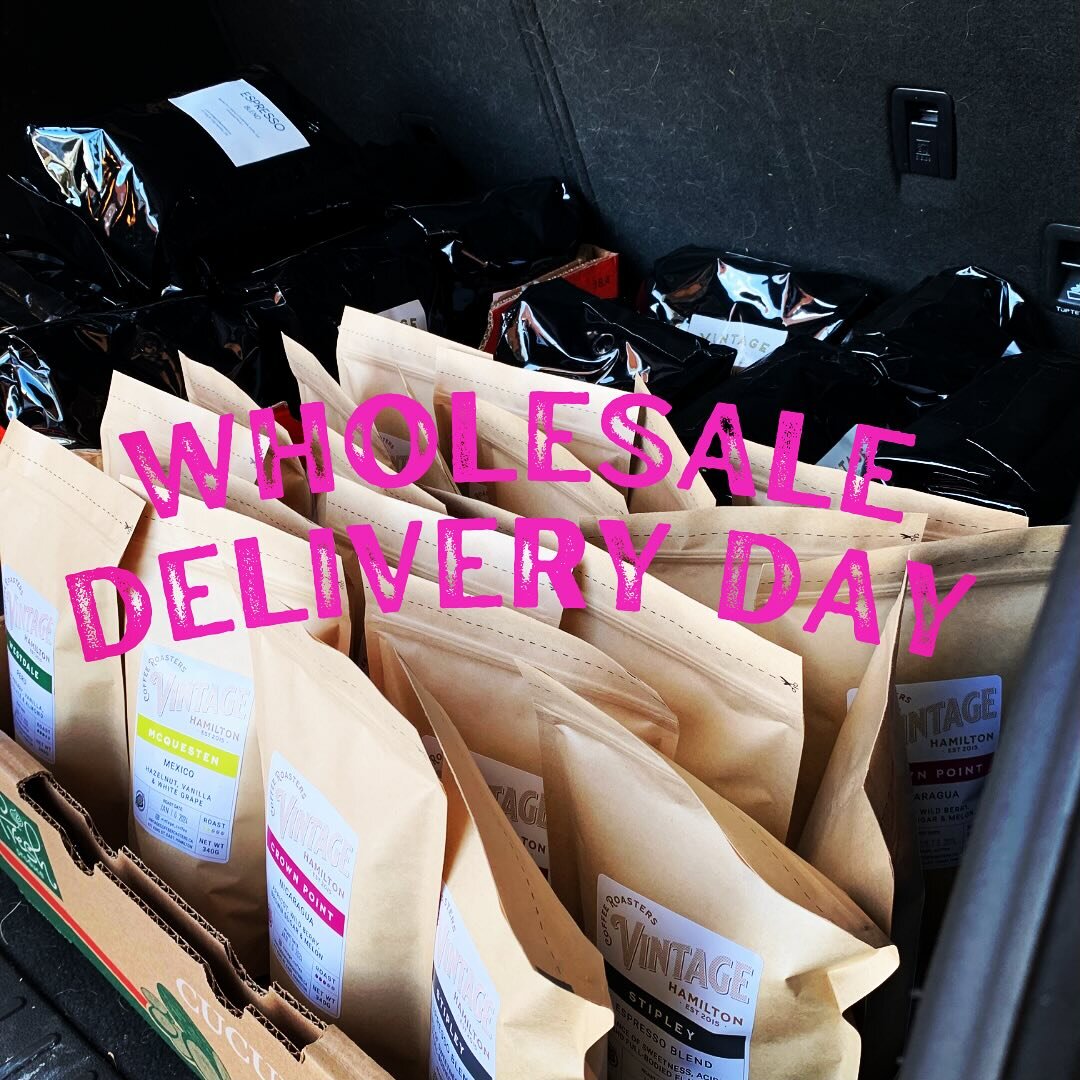 Did you know that we wholesale our coffee? Every Wednesday I load up my car and deliver beans across the city to local businesses, cafes and restaurants. 

Want more info on our wholesale program? Send us a dm or email: orders@vintagecoffeeroasters.c