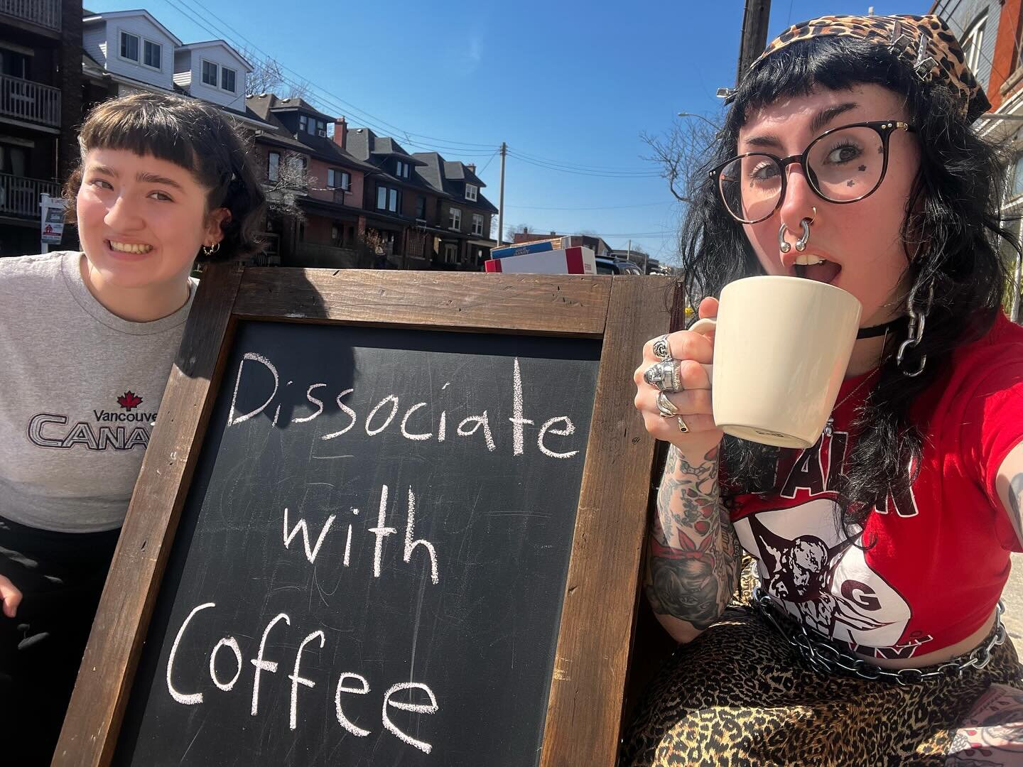 Listen to the sign! You know you want a nice, cold coffee on this beautiful day. 🌞 

#vintagecoffeeroasters #hamont #hamiltoncoffee #local #localcoffee #hamontcoffee #coffeeshop
