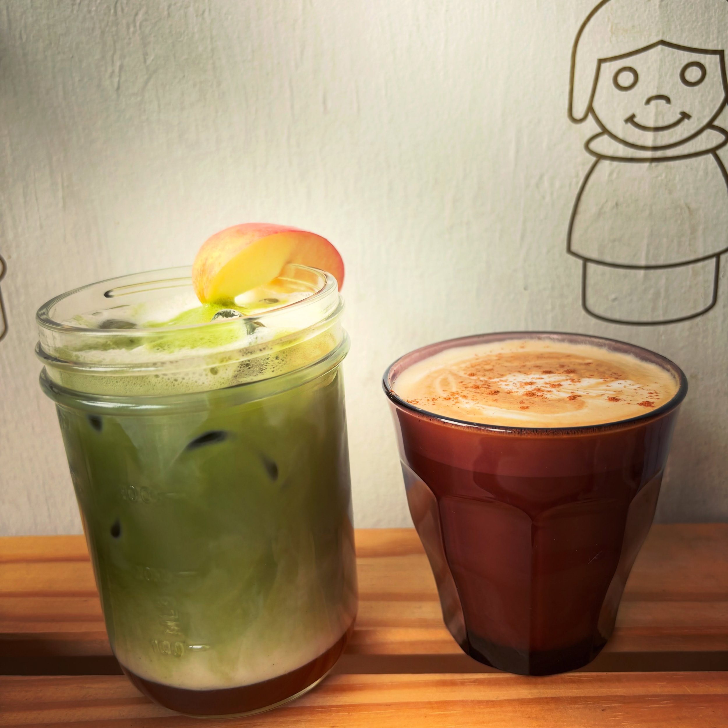 Well, after 11 years of saying no way, not ever, no, no, no, we finally made a pumpkin spice syrup. YOU&rsquo;RE WELCOME. 

So yeah, now serving up all the pumpkin drinks, along with the Apple Orchard Matcha, just in time for sweater weather to retur
