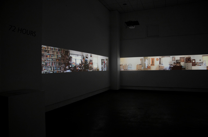   Installation View &nbsp;(  Room Gallery,&nbsp;2010)    Aninut (72 Hours),&nbsp; 2010 5 Channel HD Video Projection, TRT 7:20,&nbsp;Looping Installation Dimensions Variable 