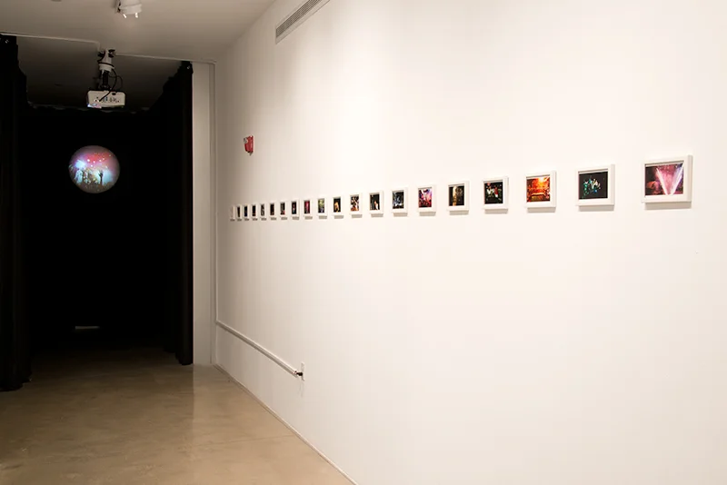 Installation View (Museum of Art & History, Lancaster, 2015) Almost Always, 2013 Single Channel HD Video Projection onto Sphere with Sound, TRT 5:20, Looping 36 inch Diameter Sphere