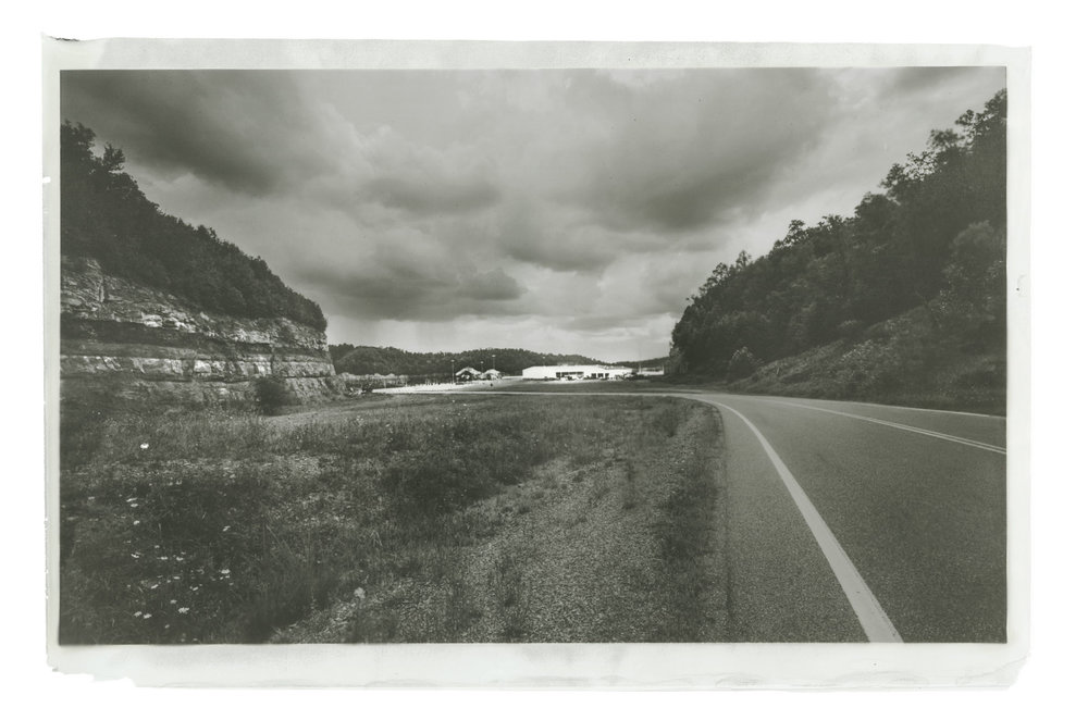 Test print on carbon tissue of Better or Equal Use, “Belcher Mountain,” work in progress.