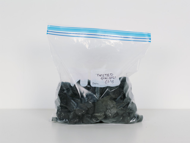 Coal sample from Twisted Gun Golf Club 1lb of coal collected from each post-mining redevelopment site that will be used to create a photographic image depicting each site