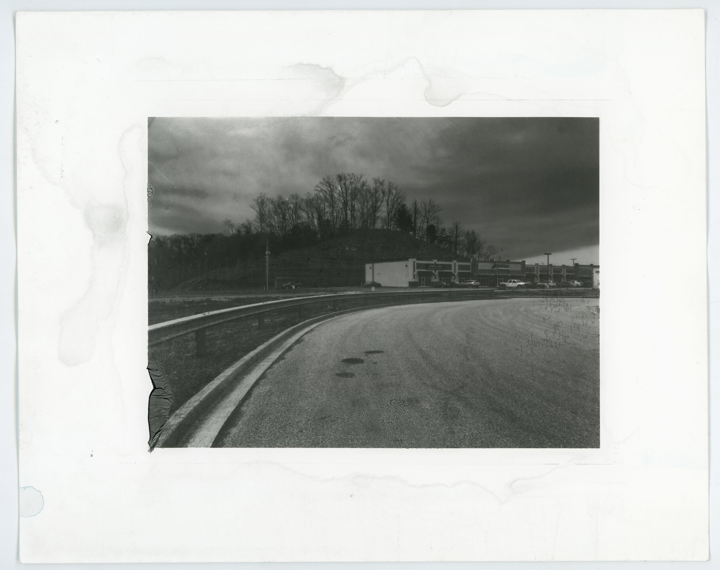  Better or Equal Use: Louisa, KY Strip Mall on the former Pine Ridge Mountain, 2020 Coal, Gelatin, Dichromate, Paper 20 x 24 inches 