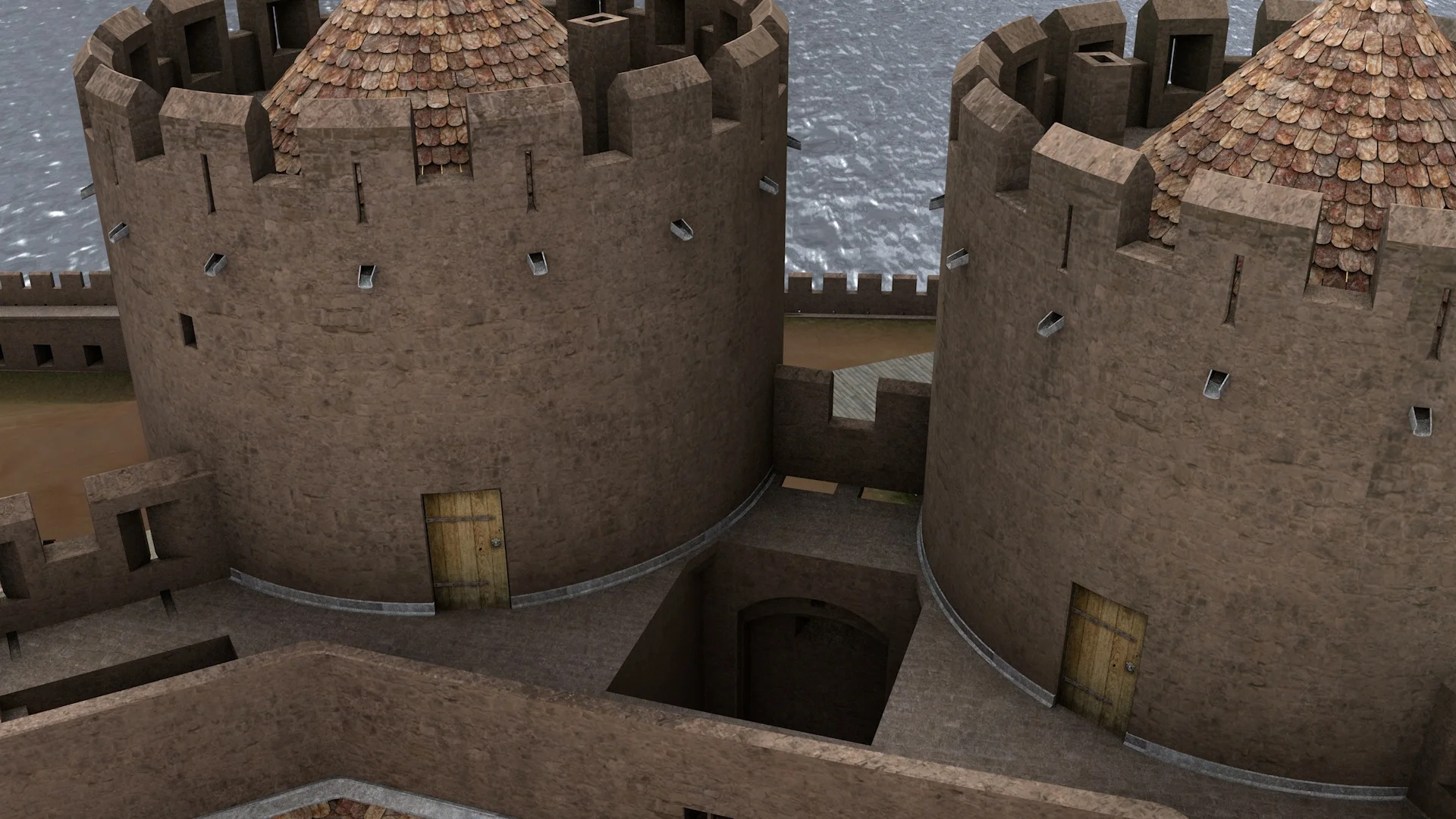 Testing out weathered door textures for the Inner Ward of Rhuddlan Castle