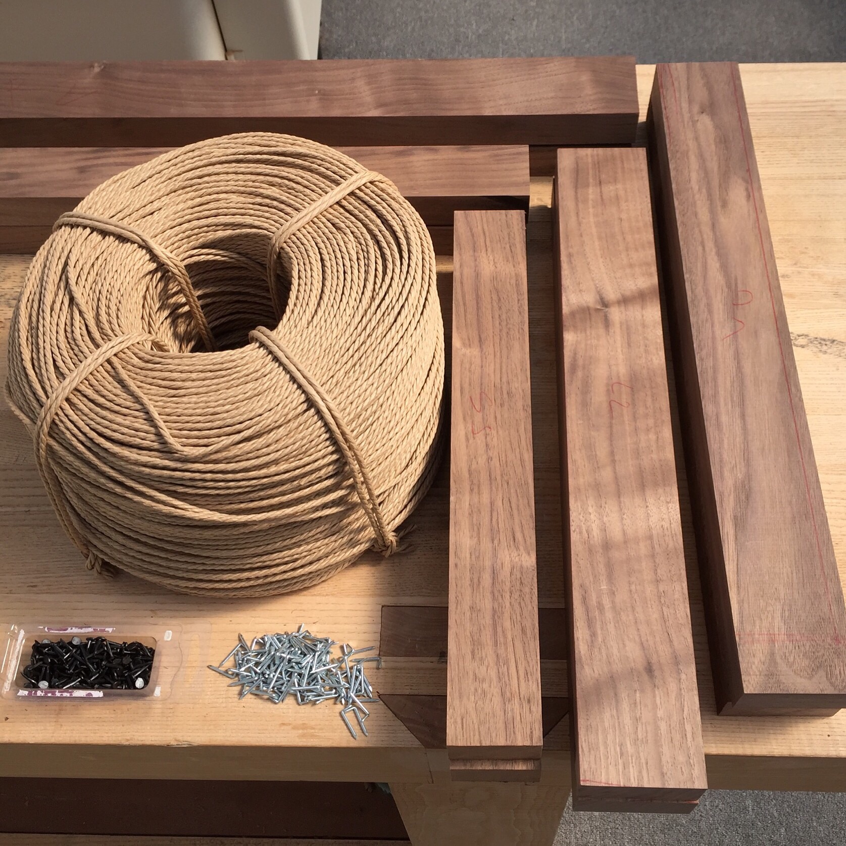 Danish Cord Bench — Alibi Woodworks