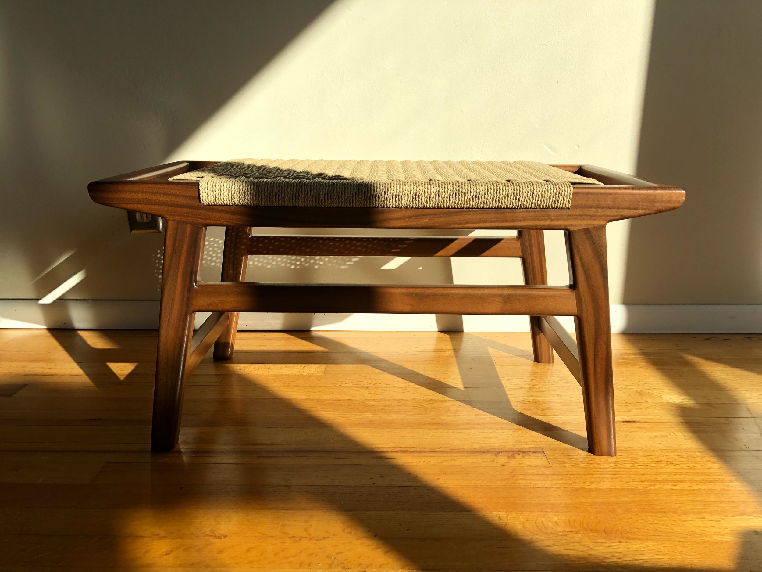 Danish Cord Footstool — Alibi Woodworks