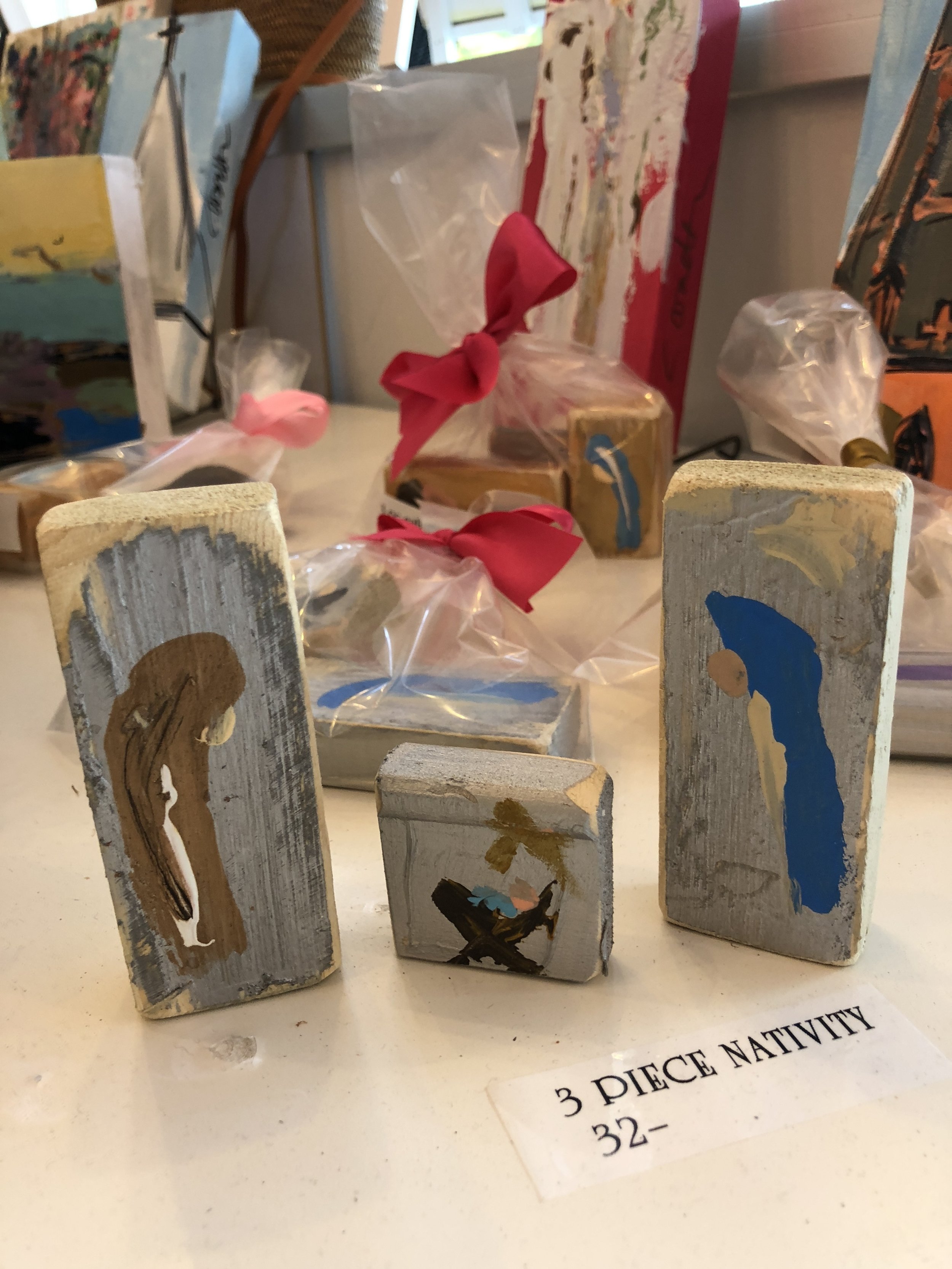 Painted Nativity Set by Christi Arnette