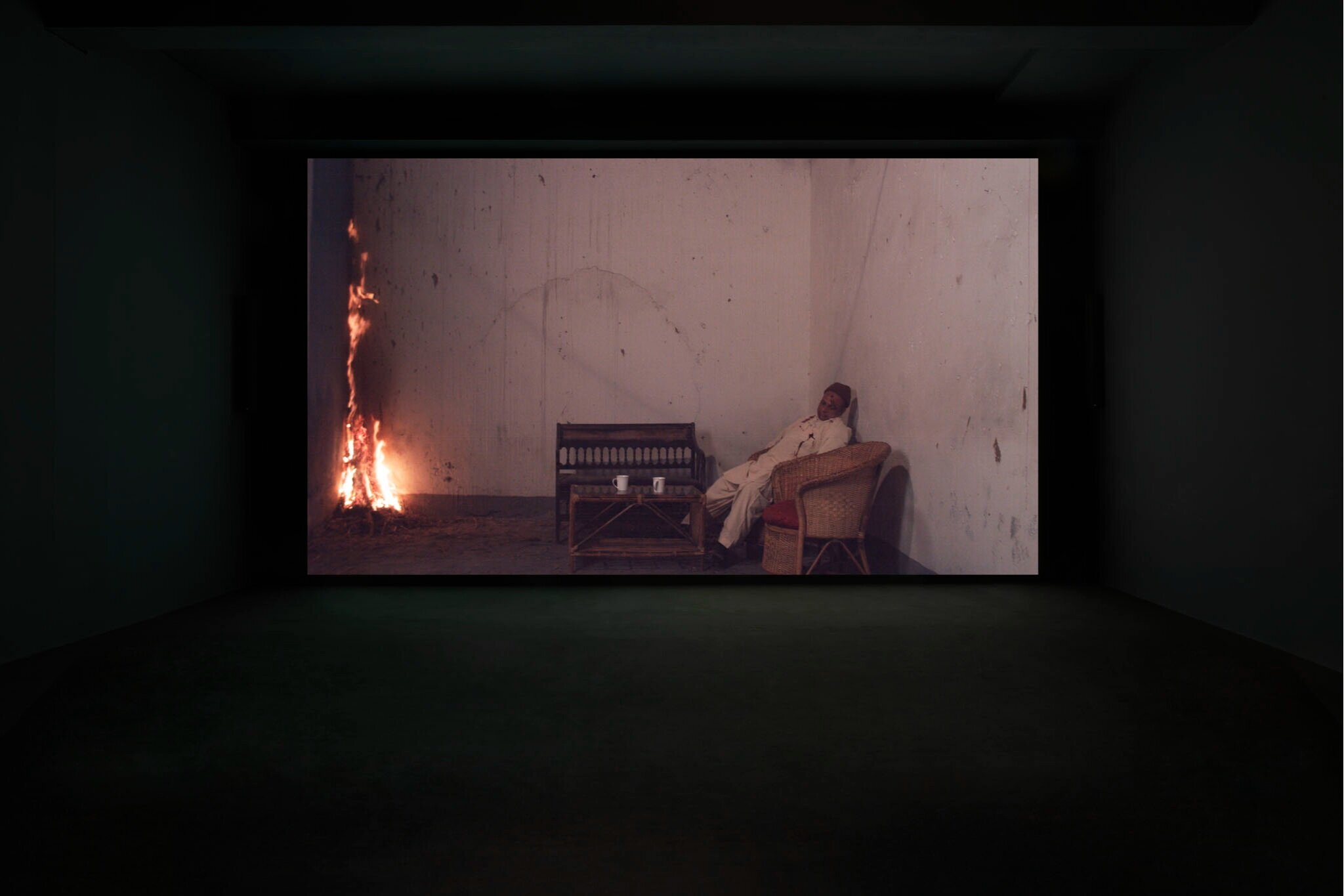   Basir Mahmood. Good ended happily , 2021, installation view, M1 VideoSpace, KINDL, photo: Jens Ziehe 