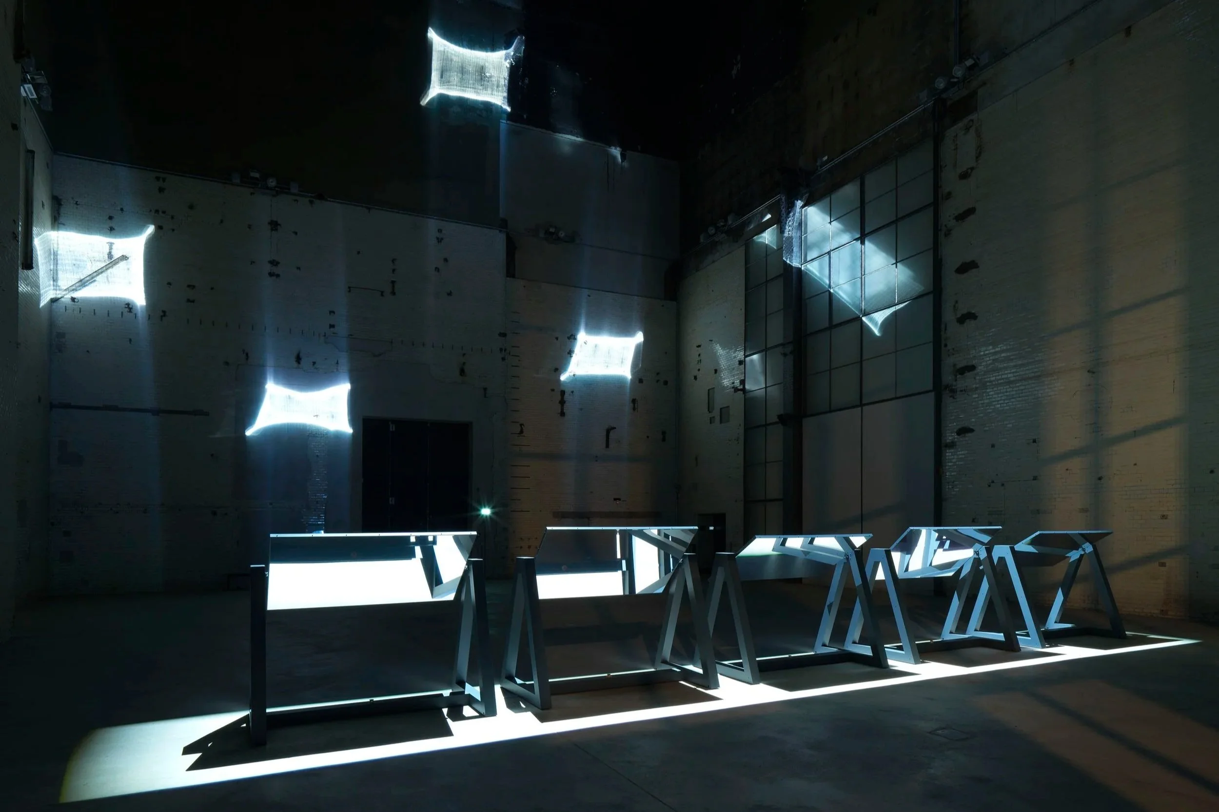   Mischa Kuball. boiler house , 2026, installation view, Kesselhaus, KINDL – Centre for contemporary art, © Mischa Kuball / VG Bild-Kunst, Bonn, 2026, photo: Jens Ziehe&nbsp; 