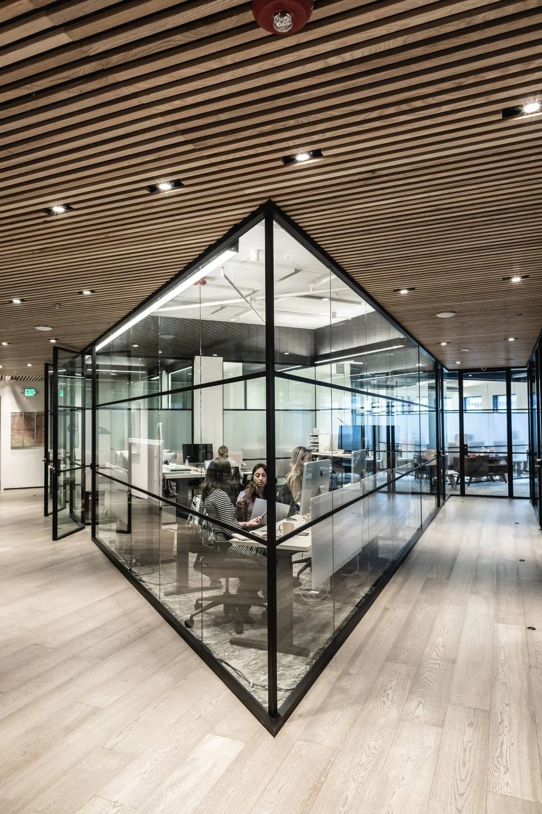 It's all about the angles in Dwell's private office. (Sothear Nuon)
