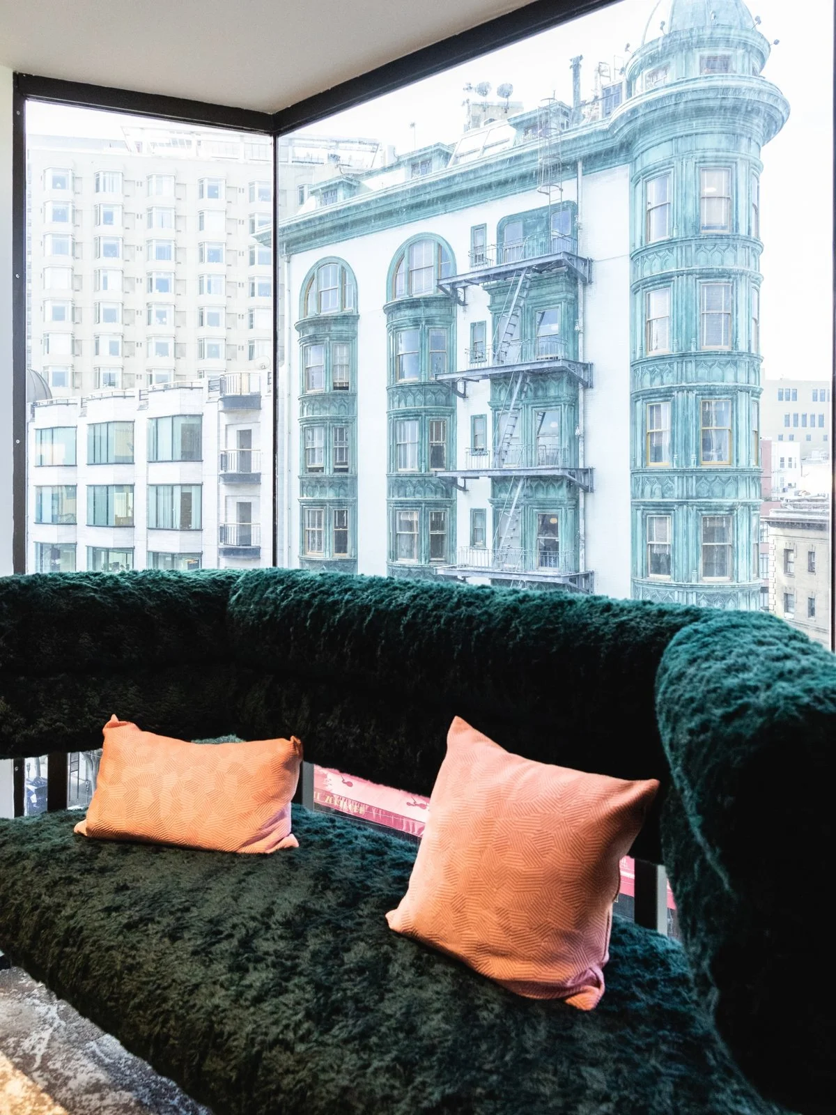 A comfy nook in the board room facing the Francis Coppola Sentinel building. (Sothear Nuon)