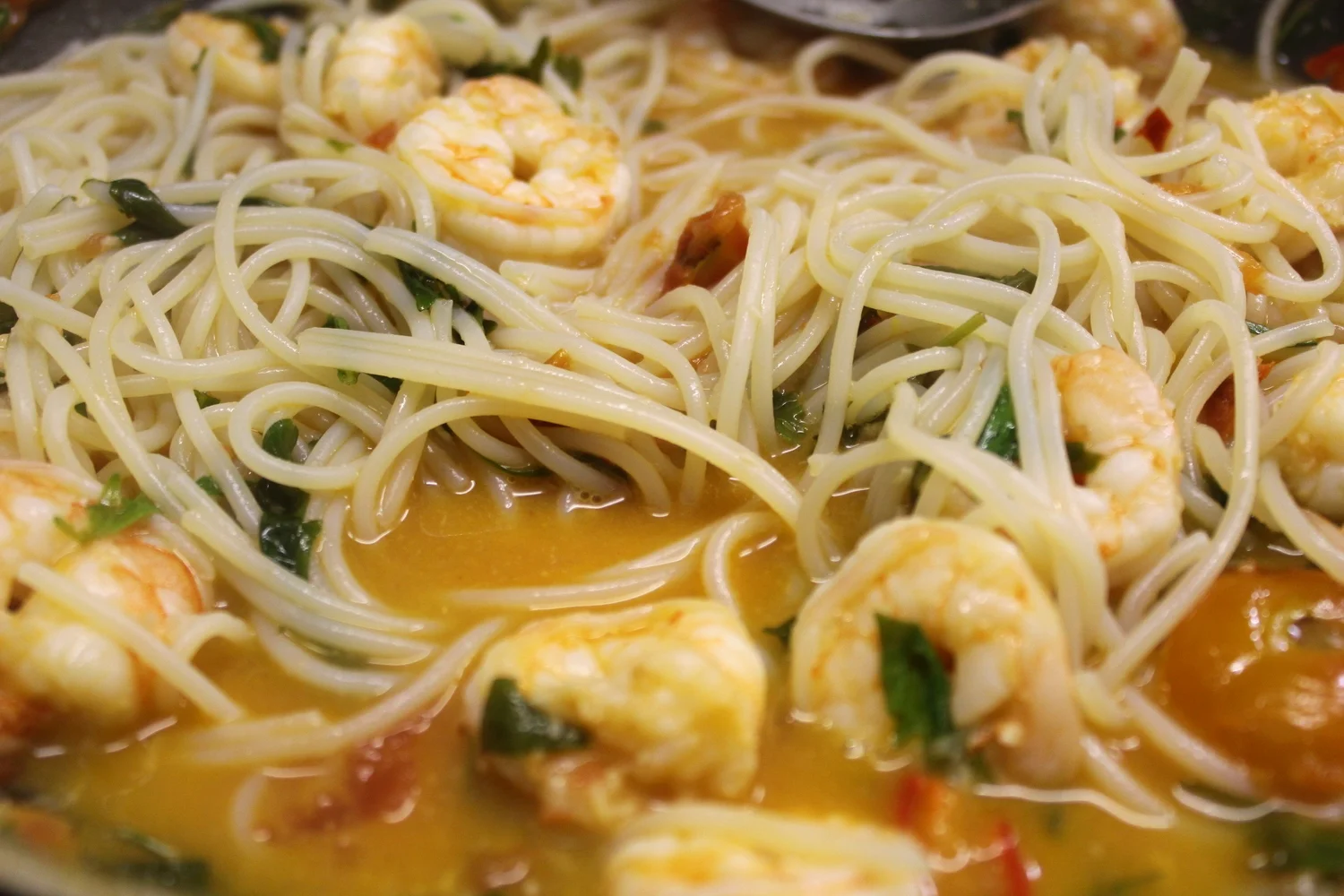 Garlic, Chilli & Lemon Prawn Pasta