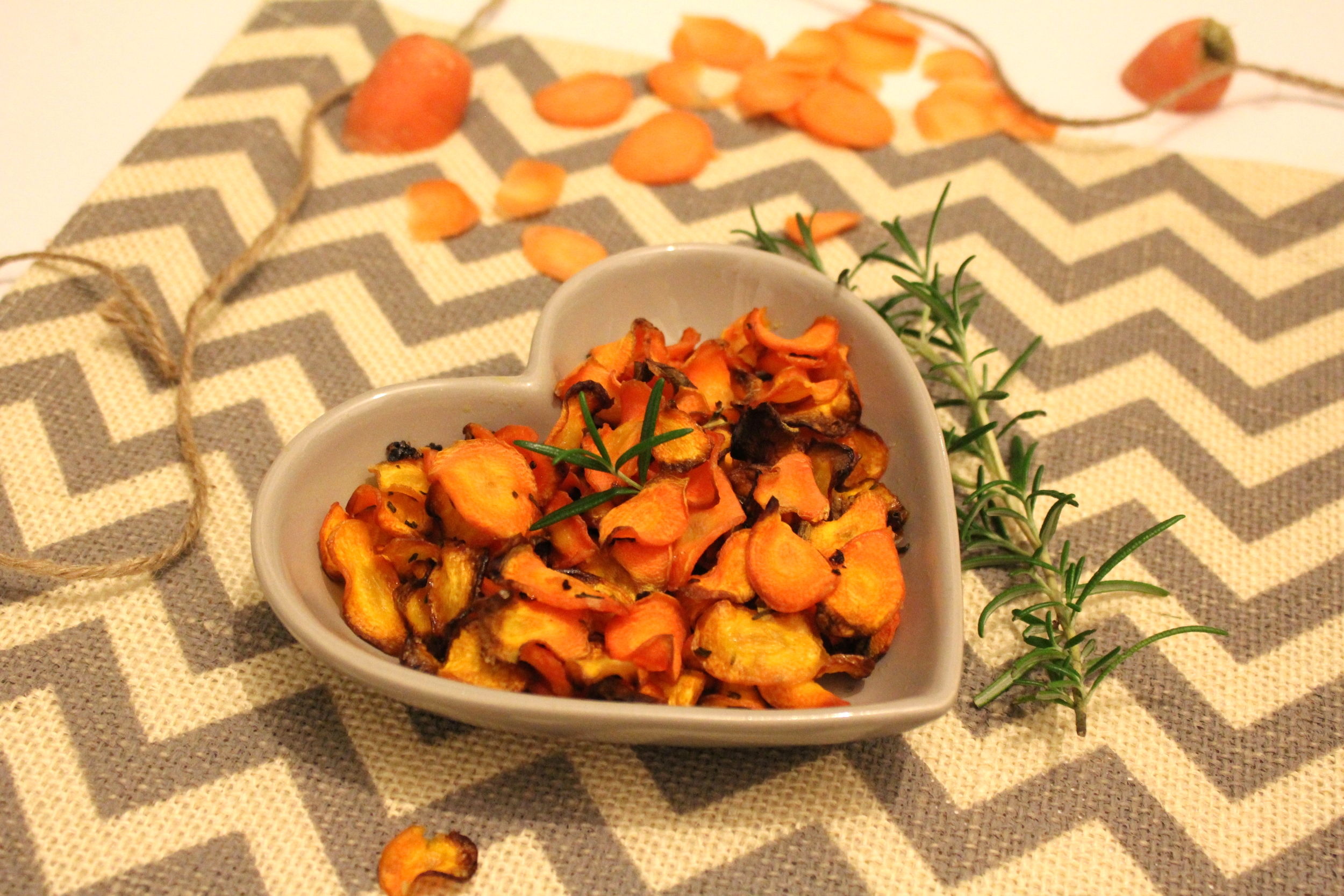 Garlic & Rosemary Carrot Crisps