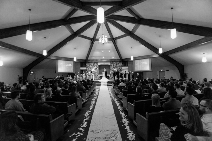 Ceremony at a church in Bloomington, Illinois