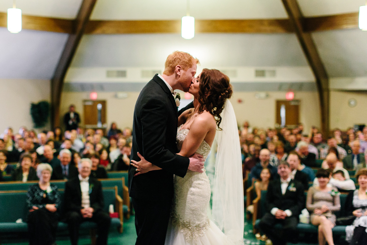 Bride and Groom's first kiss