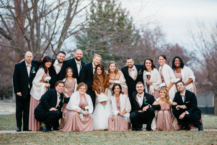 Bridal Party at dusk