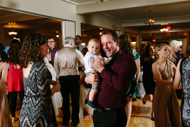 Wedding Guests dancing at reception