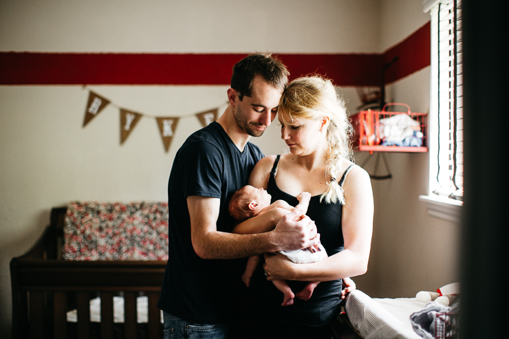 New parents with newborn son