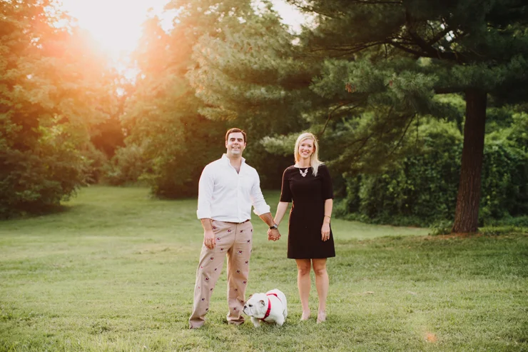 Engagement Photos with a Bulldog