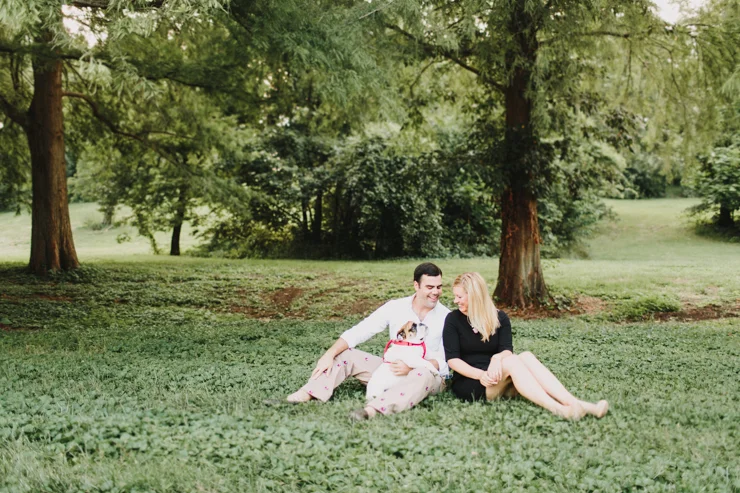 Engagement Photos with a Bulldog