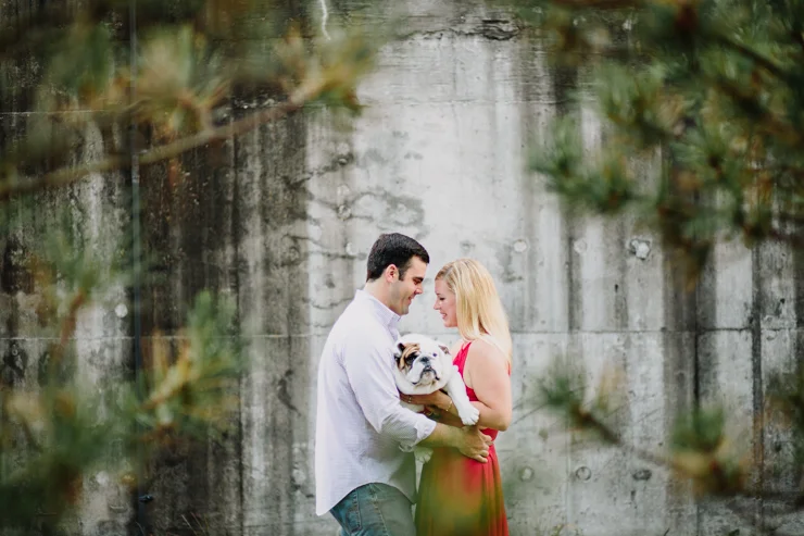 Engagement Photos with a Bulldog