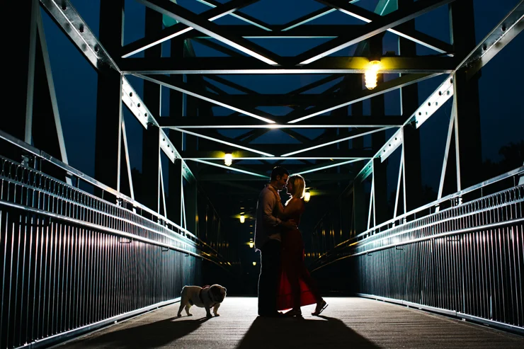 Engagement Photos with a Bulldog