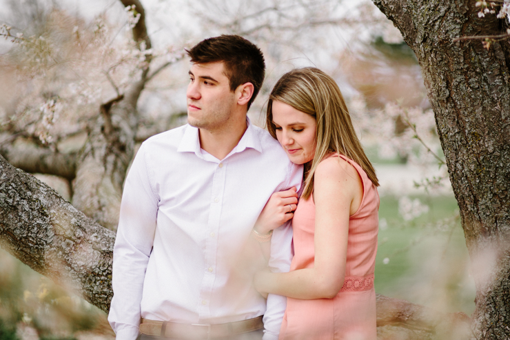 Engagement photography in Spring Flowers Peoria Illinois