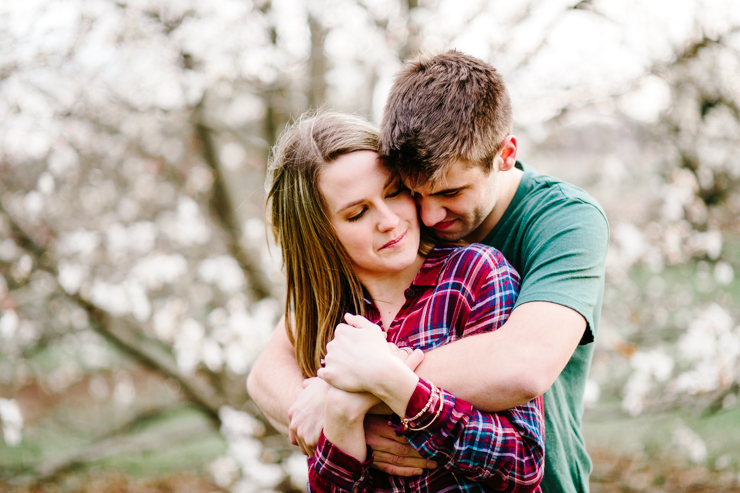 Engagement photography in Spring Flowers Peoria Illinois