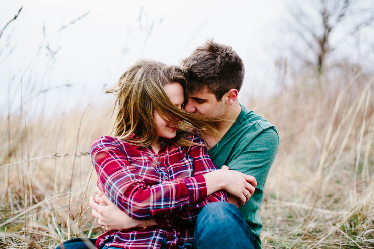 Engagement photography in Spring Flowers Peoria Illinois