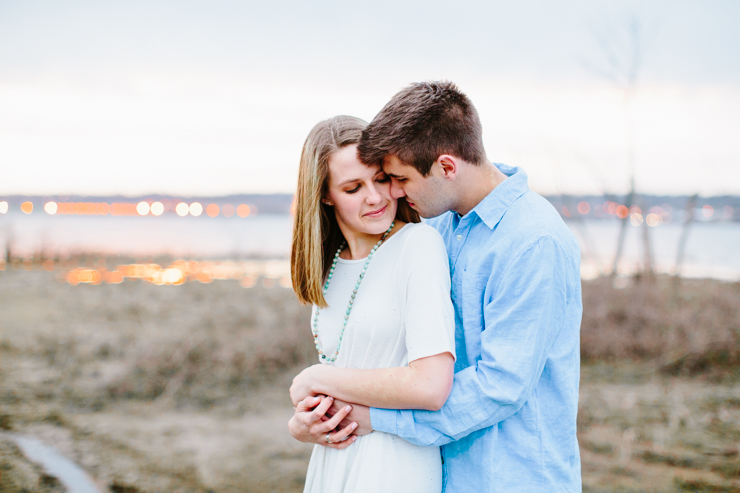 Engagement photography on the boardwalk in Peoira, Illinois