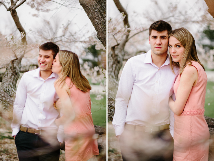 Engagement photography in Spring Flowers Peoria Illinois