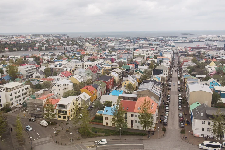 View of Reykjavik from Hallgrimskirkja Church