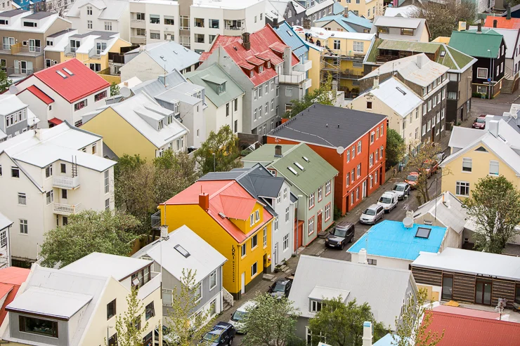 View of Reykjavik from Hallgrimskirkja Church