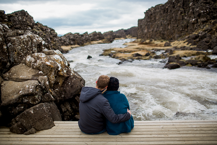 Married Couple Photography at Oxararfoss Waterfall, Iceland