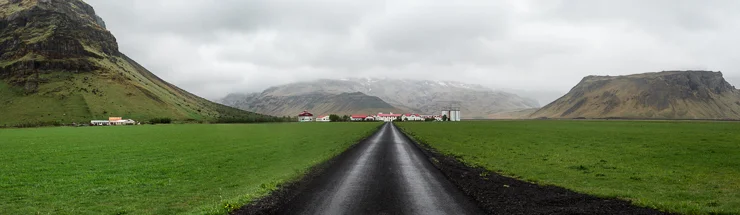 panorama of view of the volcano Eyjafjallajokull
