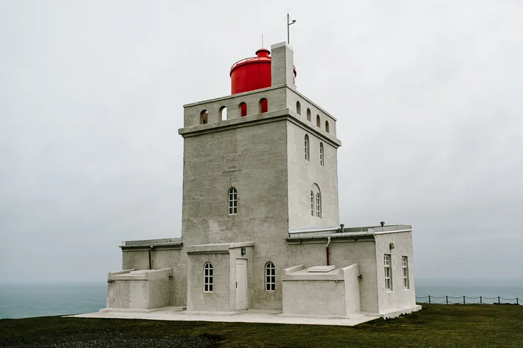 lighthouse, Dyrhólaeyjarviti in south Iceland