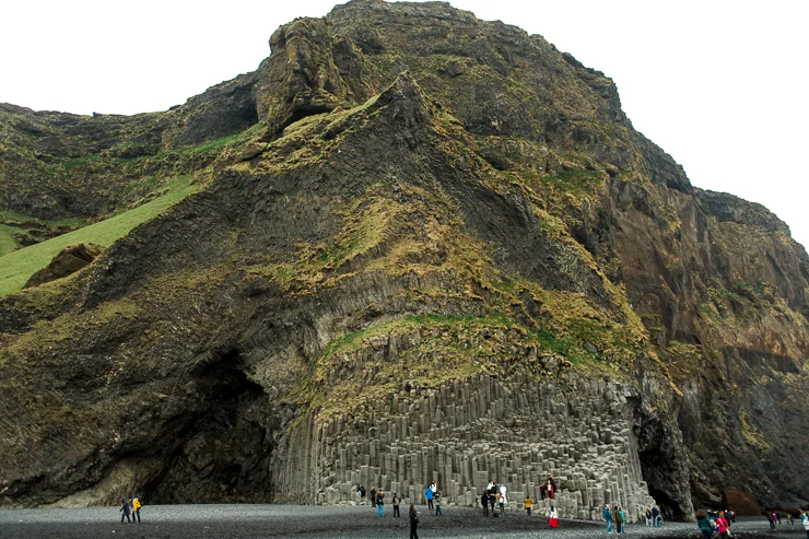 Reynisfjara black beach near Vik, Iceland basalt columns