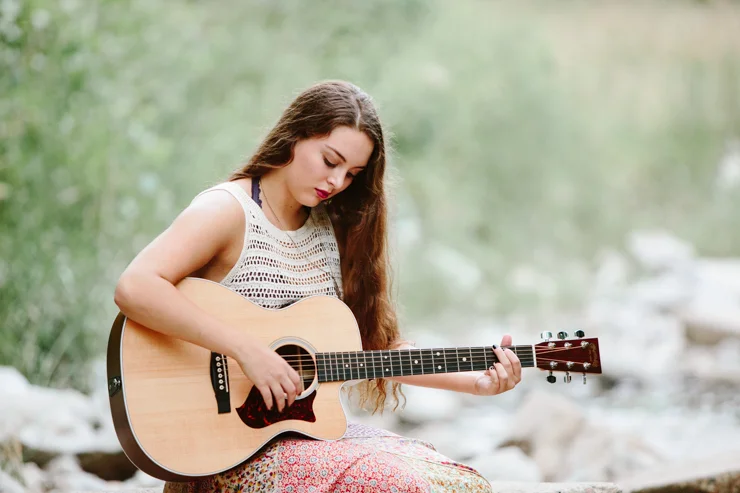 Midwest Summer Senior Girl Photography Session in a creek