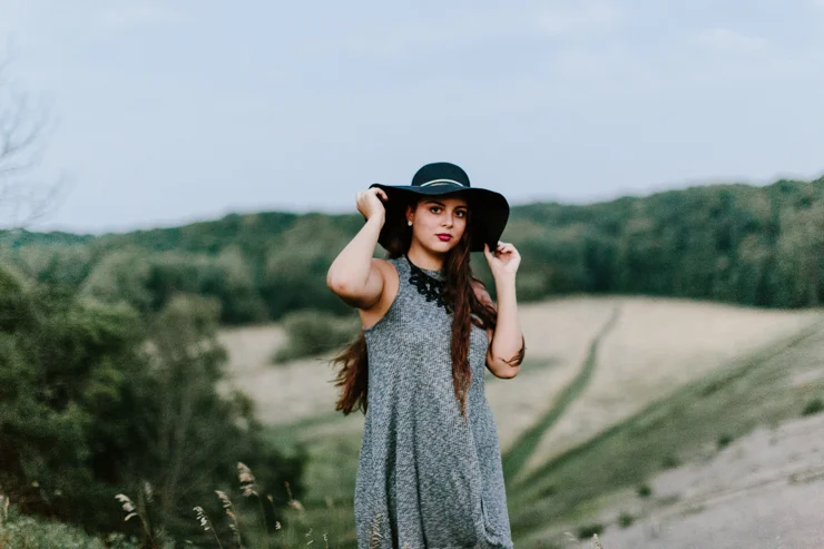 Midwest Summer Senior Girl Photography Session in a creek